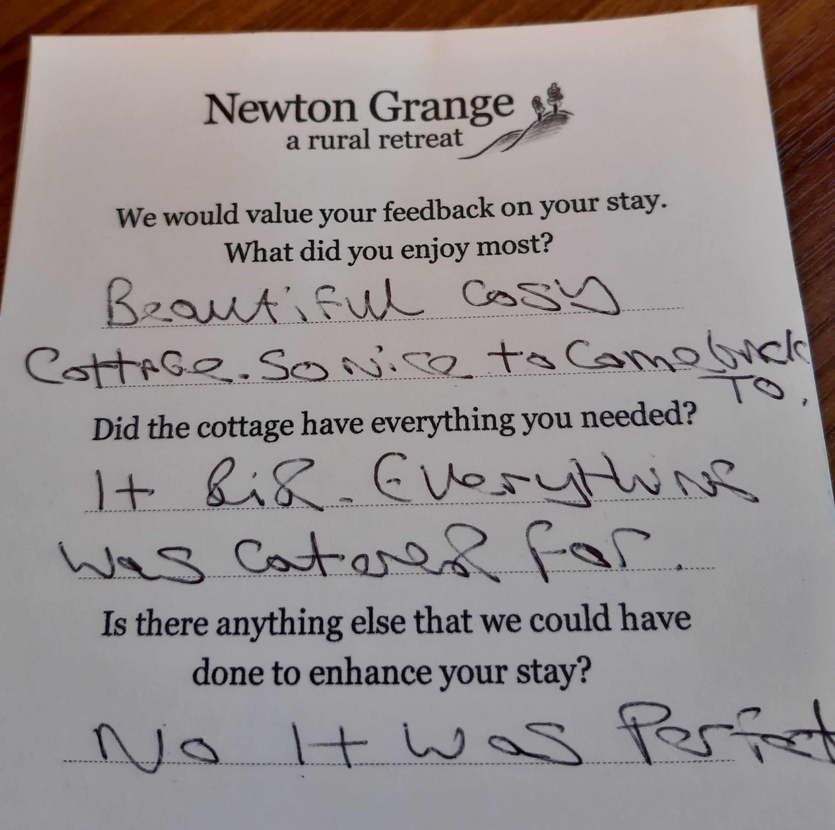 The Hermitage - Guest Feedback